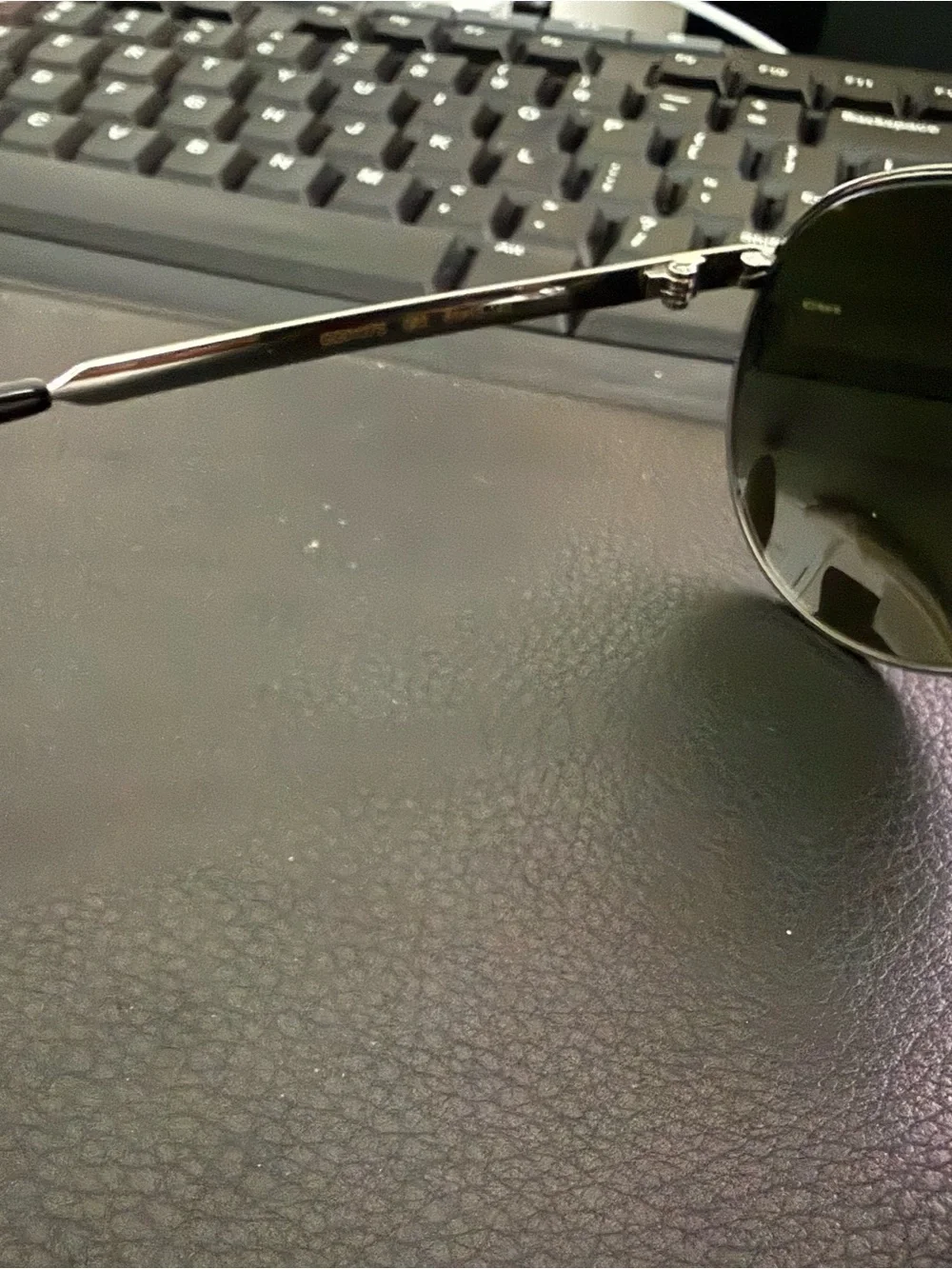 Gucci Vintage Web  Pilot Sunglasses in Silver Metal